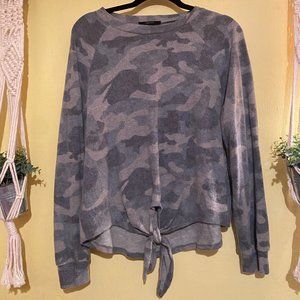 Forever 21, Soft, Camo, Front Tie, Shirt